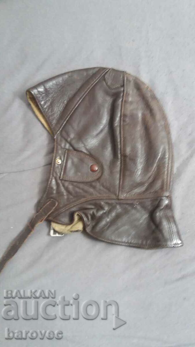Auction Leather pilot helmet Auction Leather pilot helmet