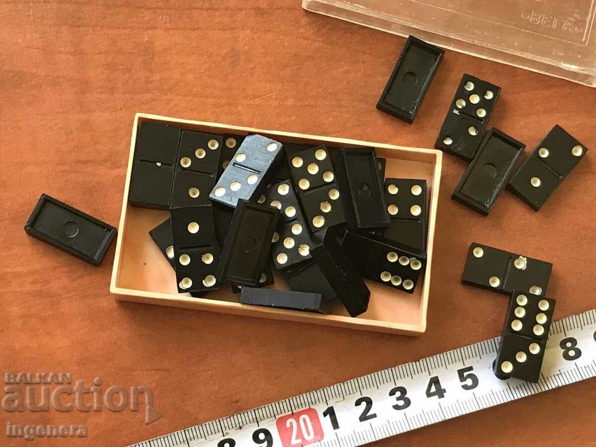 DOMINO MINI ANTIQUE-VEGA SOFIA-COMPLETE SET 40 TILES - 5 DOMINO MINI ANTIQUE-VEGA SOFIA-COMPLETE SET 40 TILES - 5