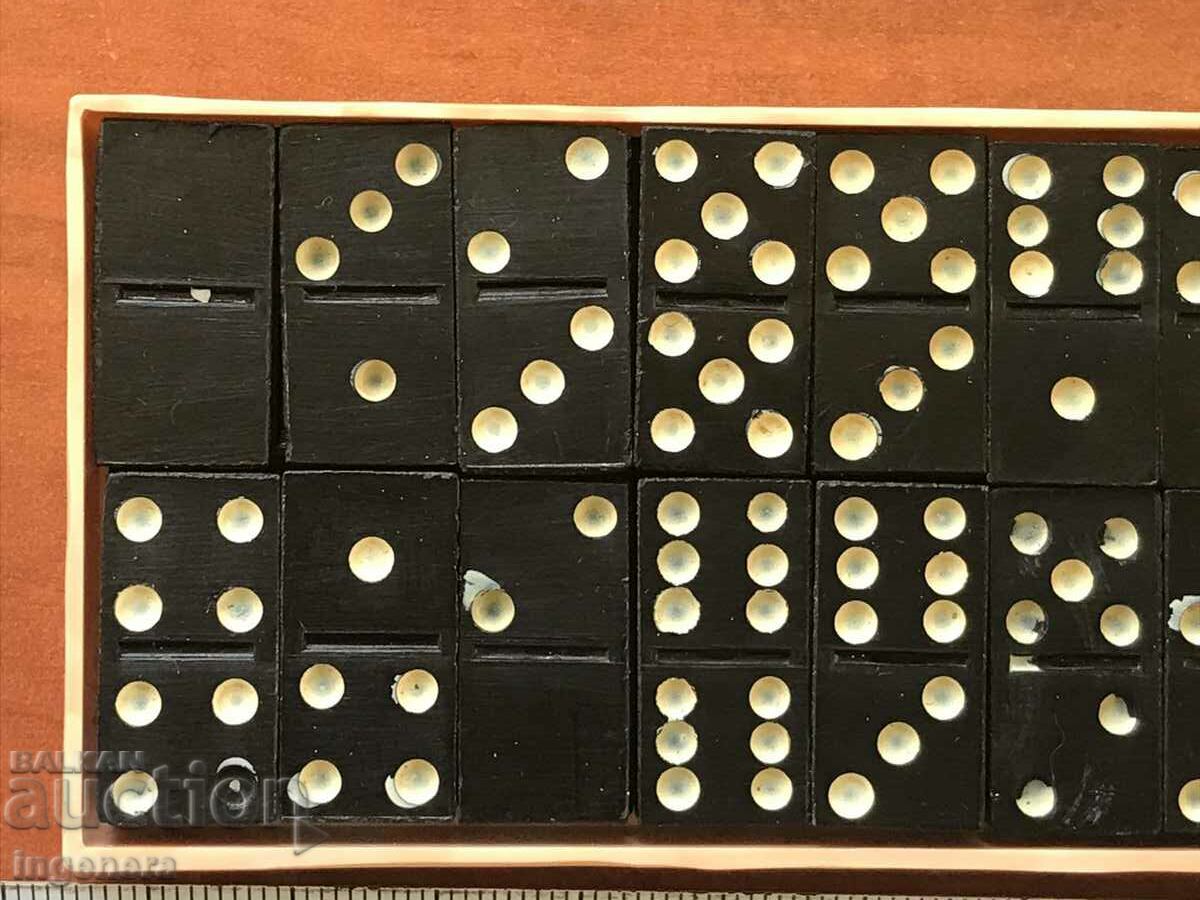 DOMINO MINI ANTIQUE-VEGA SOFIA-COMPLETE SET 40 TILES - 7 DOMINO MINI ANTIQUE-VEGA SOFIA-COMPLETE SET 40 TILES - 7