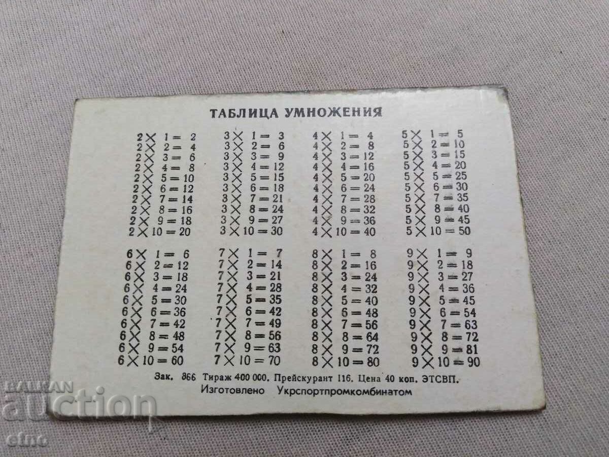 Delivery of USSR, MULTIPLICATION TABLE - STEREO, Calendar, the three little pigs