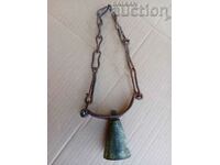 Old revival chan, clapper, bell with chain carrier
