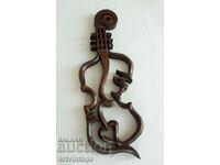 Violin of love wood carving