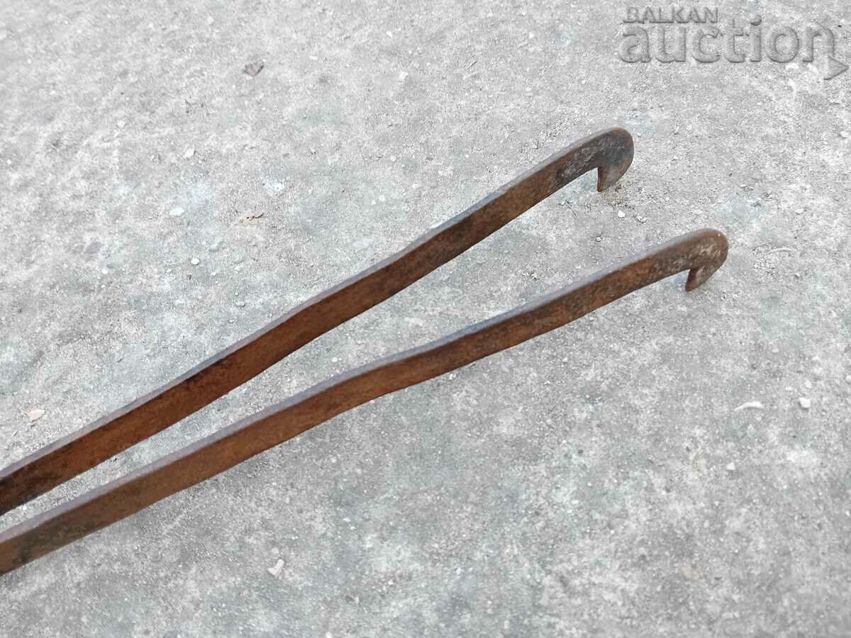 Auction Old PRIMITIVE hand forged dilaf curling iron wrought iron Auction Old PRIMITIVE hand forged dilaf curling iron wrought iron