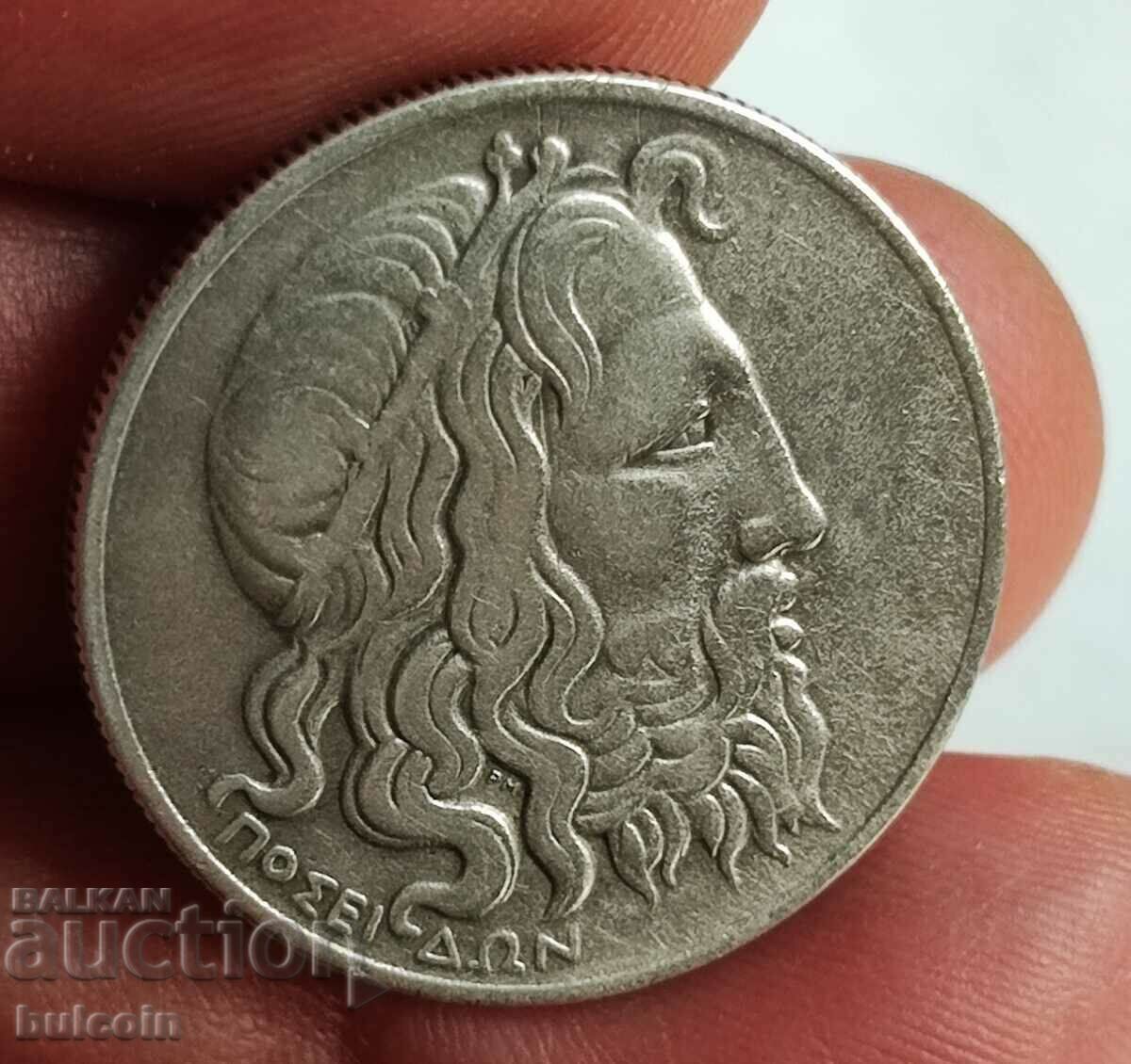 ΕΛΛΑΔΑ ΑΡΓΥΡΟ ΝΟΜΙΣΜΑ 20 ΔΡΑΧΜΕΣ 1930 / ΠΟΣΕΙΔΩΝΑΣ με τιμή 59.99 BGN | € 30.67