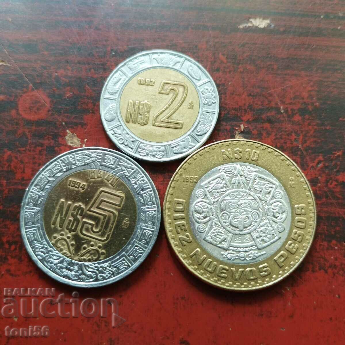 Mexic set de 3 pesos noi