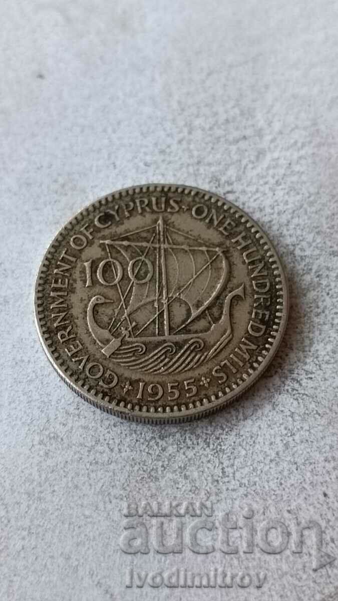Cyprus 100 mil 1955