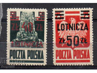 1947. Πολωνία. Επιτύπωση και επιπλέον χρέωση.