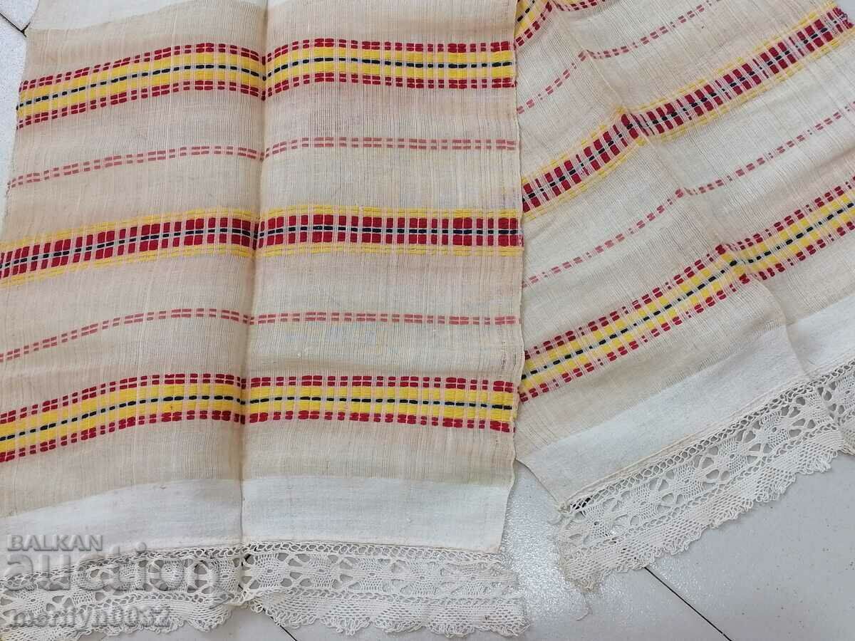 Vintage Handwoven Lace Crochet Medallion Towel, - 7 Vintage Handwoven Lace Crochet Medallion Towel, - 7