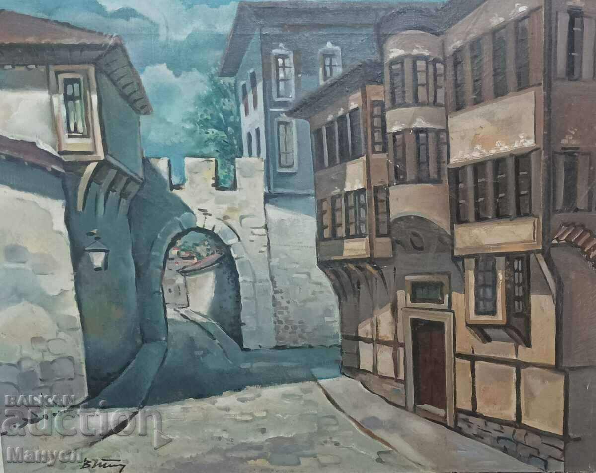 Painting "The Old Town, Hisar Gate" - Plovdiv. with price 800.00 BGN | € 409.03 Painting "The Old Town, Hisar Gate" - Plovdiv. with price 800.00 BGN | € 409.03