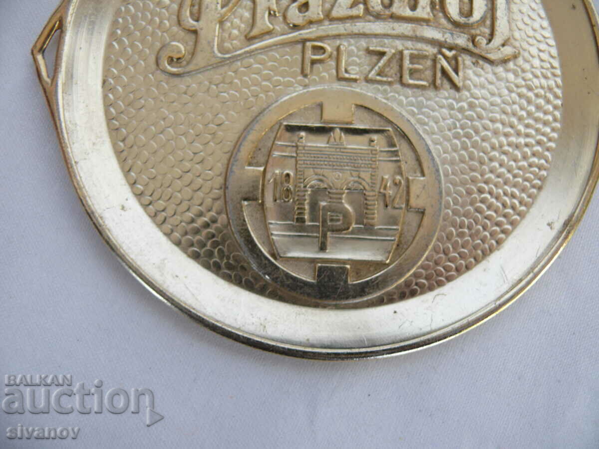 Delivery of Interesting old Prazdroj Plzen Beer Coaster #1806 Delivery of Interesting old Prazdroj Plzen Beer Coaster #1806