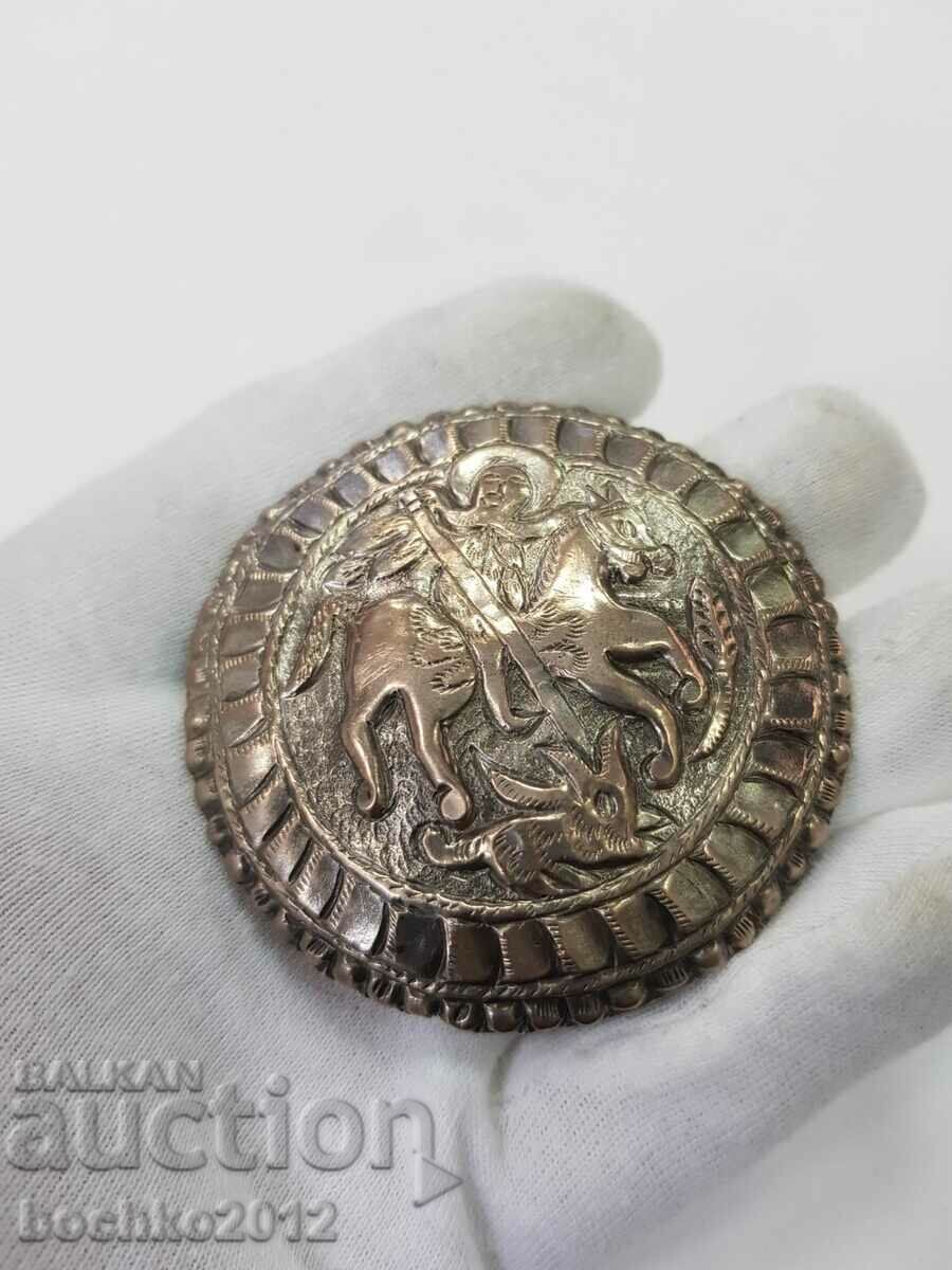 Δημοπρασία Αναβίωση τεπελάκ κοσμήματος με τον Άγιο Γεώργιο 19ος αι. Δημοπρασία Αναβίωση τεπελάκ κοσμήματος με τον Άγιο Γεώργιο 19ος αι.