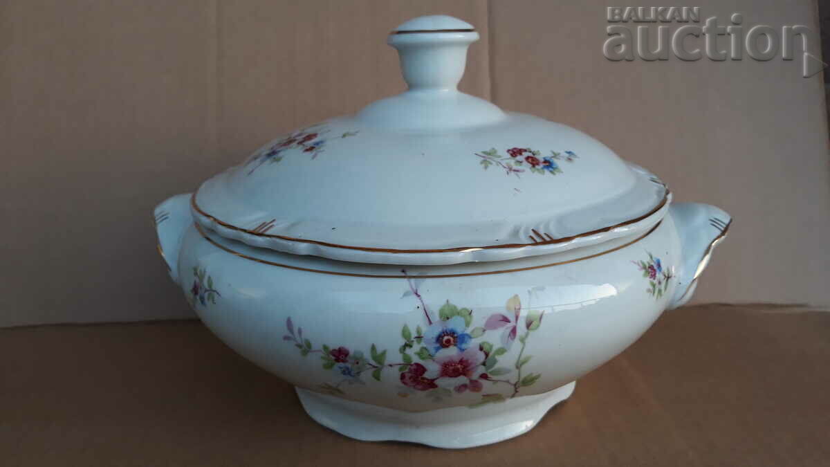 Auction BULGARIAN PORCELAIN SOUP BOWL retro vintage 60s Auction BULGARIAN PORCELAIN SOUP BOWL retro vintage 60s