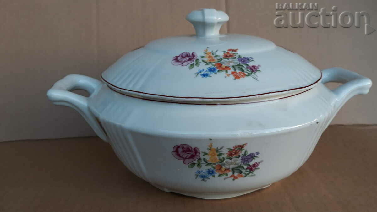 Auction BULGARIAN PORCELAIN SOUP BOWL retro vintage 60s Auction BULGARIAN PORCELAIN SOUP BOWL retro vintage 60s