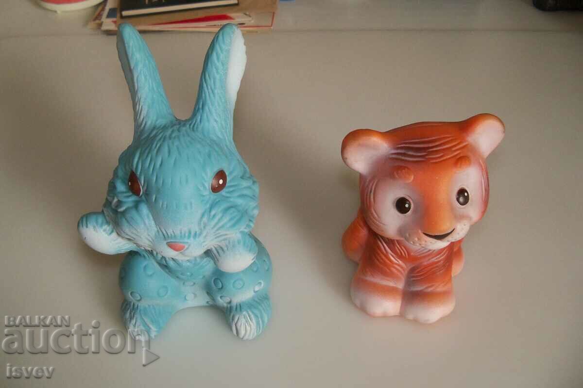 Two social rubber toys from the USSR.