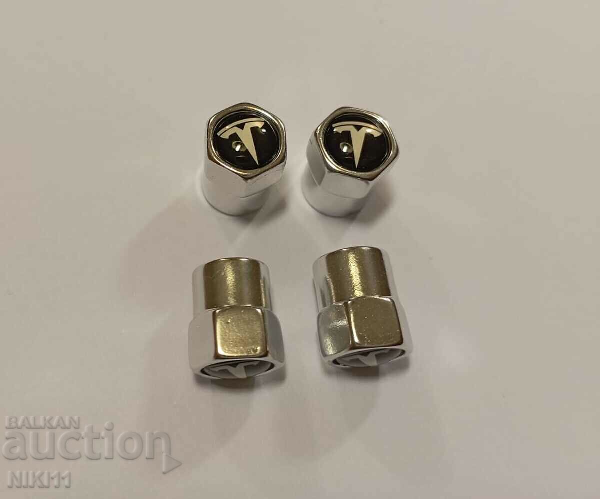 4 pcs. Tesla valve caps, Tesla