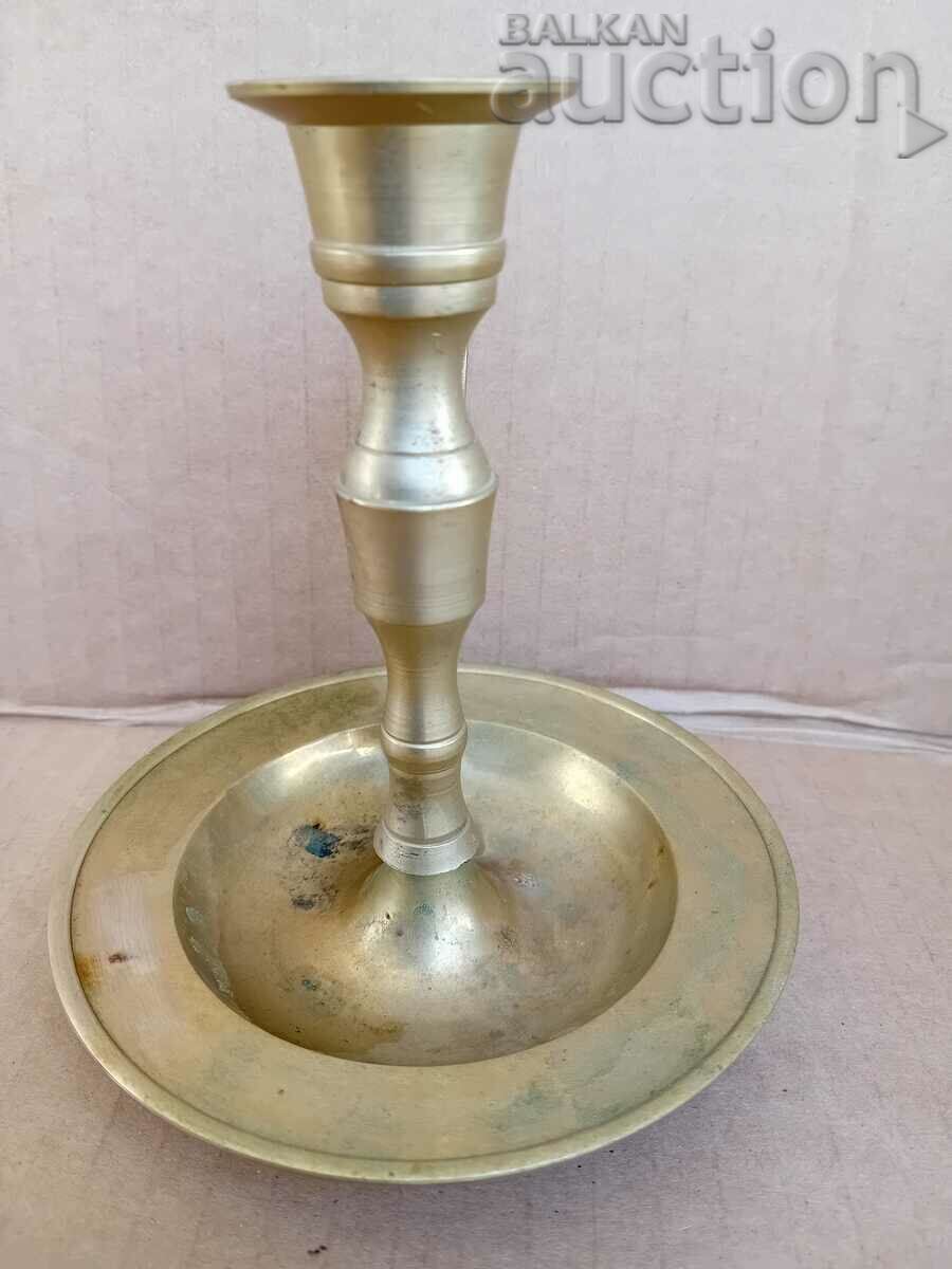 Auction antique bronze candlestick lamp 20s Auction antique bronze candlestick lamp 20s