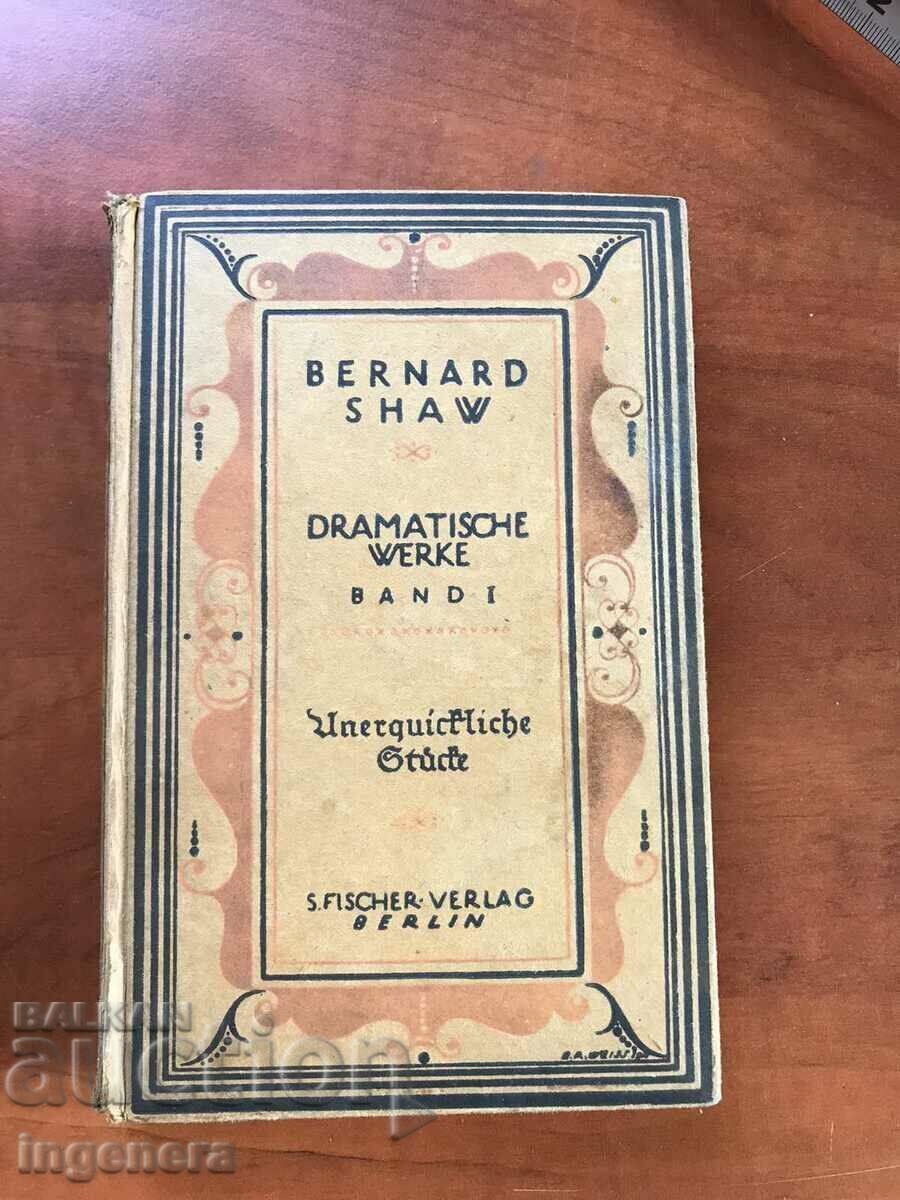 BOOK-BERNARD SHAW-NASTY PIECES-GERMAN LANGUAGE-1921.