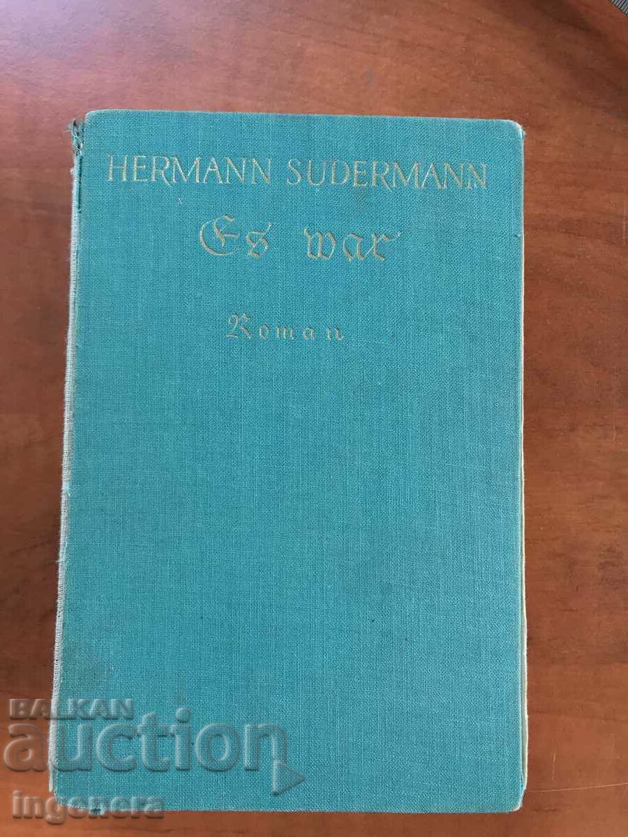 BOOK-HERMAN SUDERMANN-Was-GERMAN-1930-