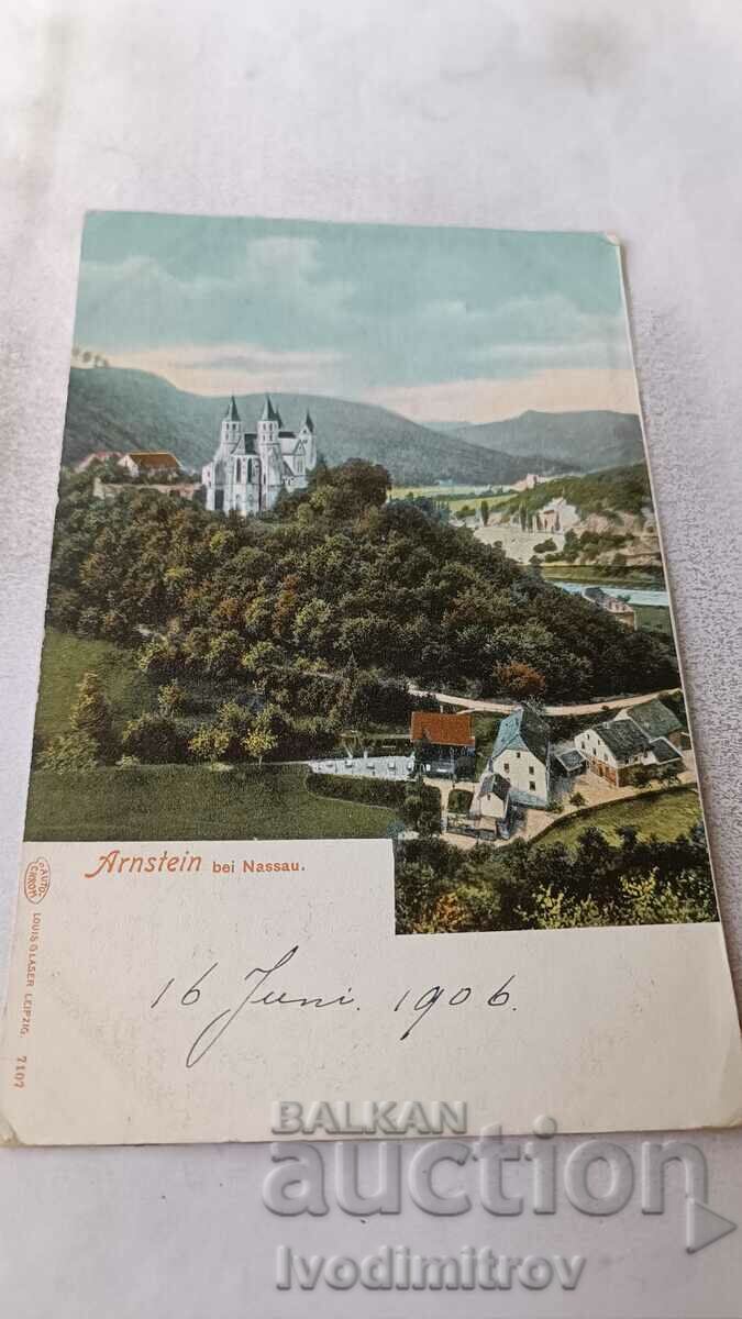 Пощенска картичка Arnstein bei Nassau 1906