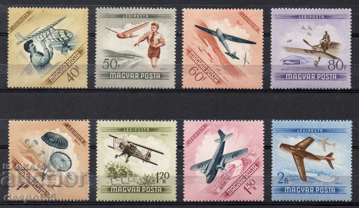 1954. Ungaria. Mail Mail - Ziua Aviației.