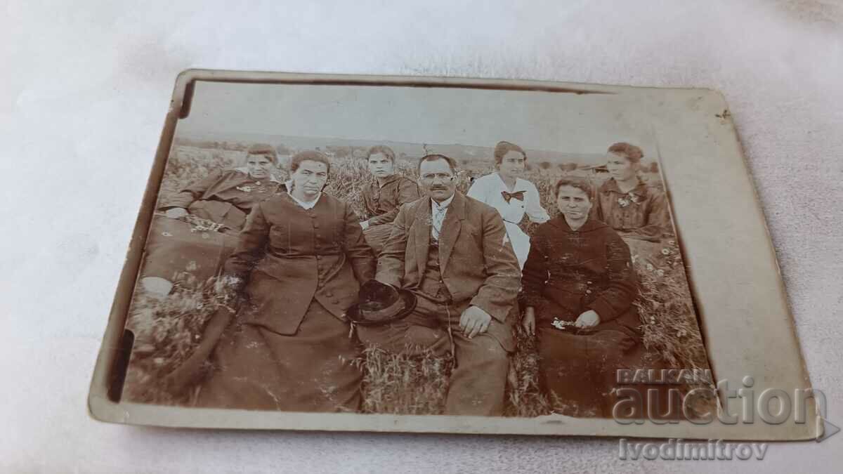 Fotografie Yablekovo Bărbați, femei și fete tinere 1919