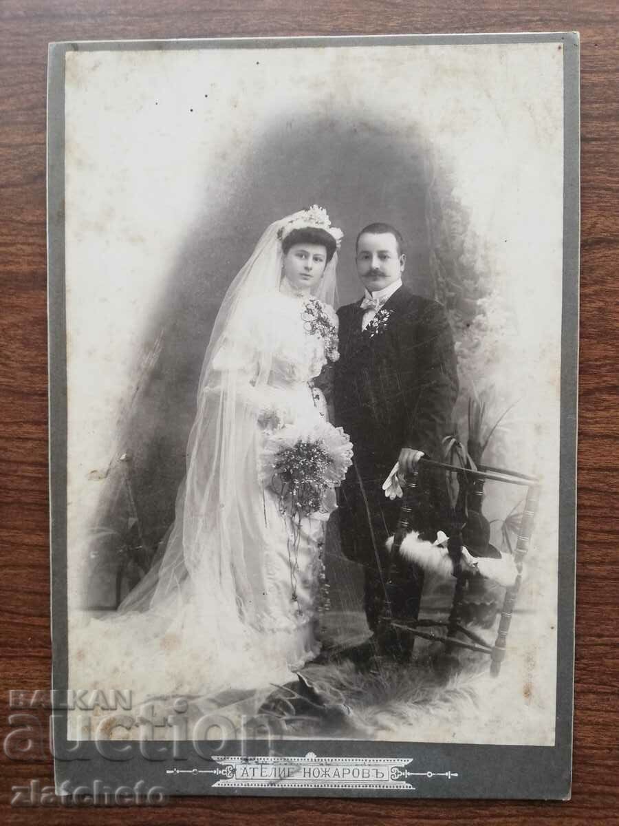 Old cardboard photo - Nozharov studio. Sliven with price 30.00 BGN | € 15.34 Old cardboard photo - Nozharov studio. Sliven with price 30.00 BGN | € 15.34