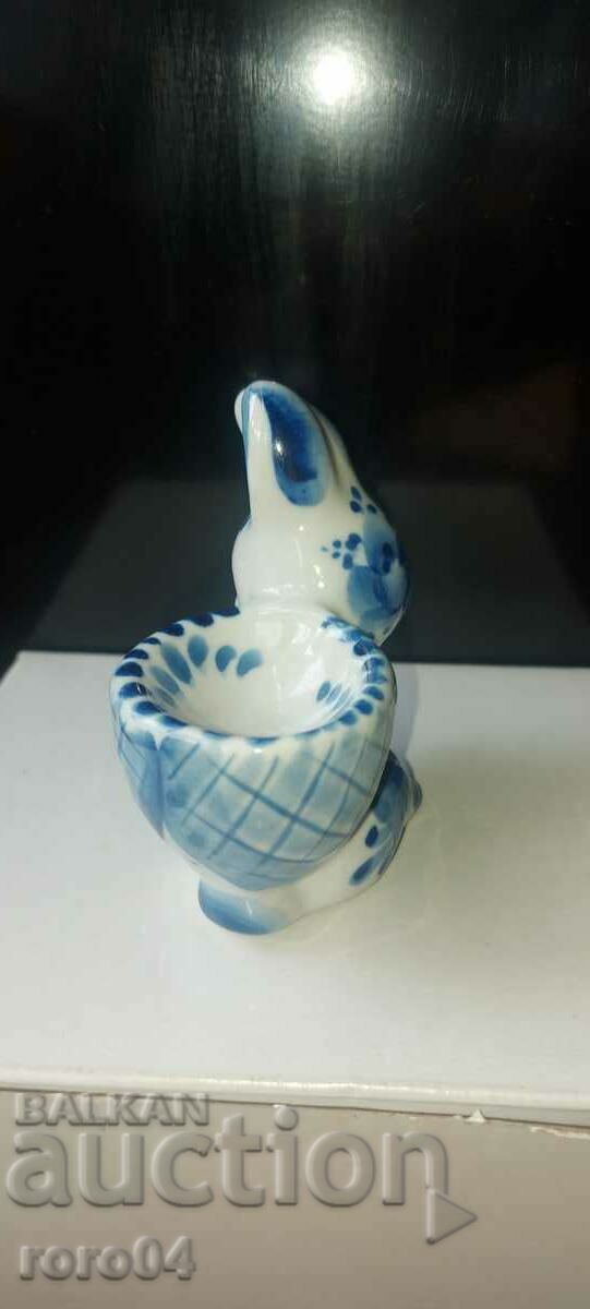 BUNNY - GZHEL - RUSSIAN PORCELAIN - 6 BUNNY - GZHEL - RUSSIAN PORCELAIN - 6