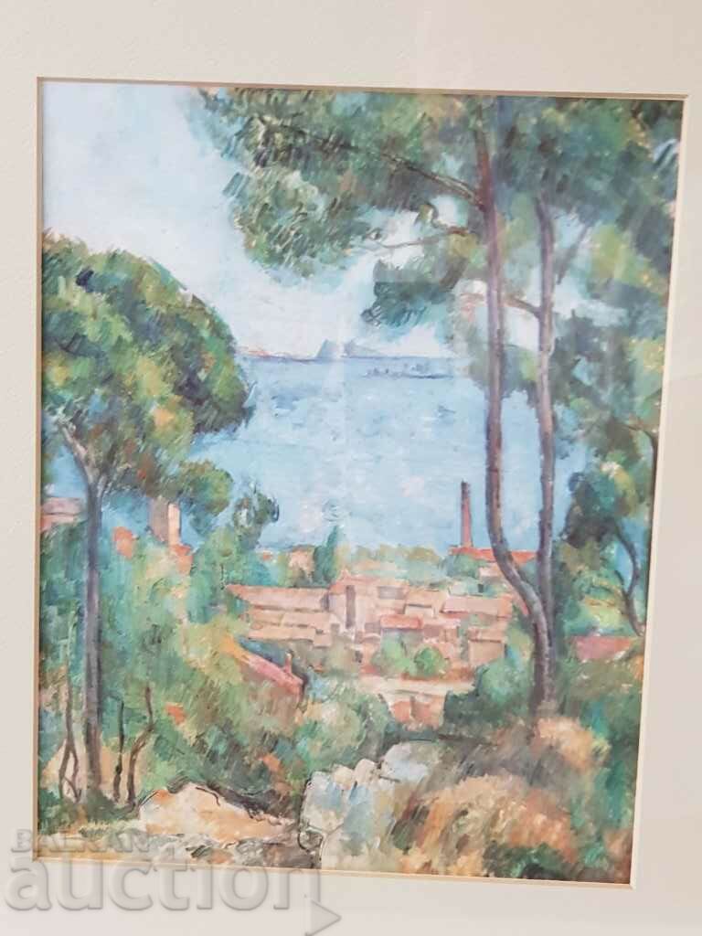 Beautiful reproduction View of Lestak and Chateau by Paul Cézanne with price 35.00 BGN | € 17.90 Beautiful reproduction View of Lestak and Chateau by Paul Cézanne with price 35.00 BGN | € 17.90