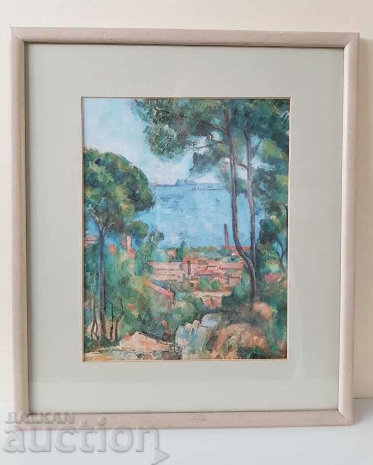 Beautiful reproduction View of Lestak and Chateau by Paul Cézanne