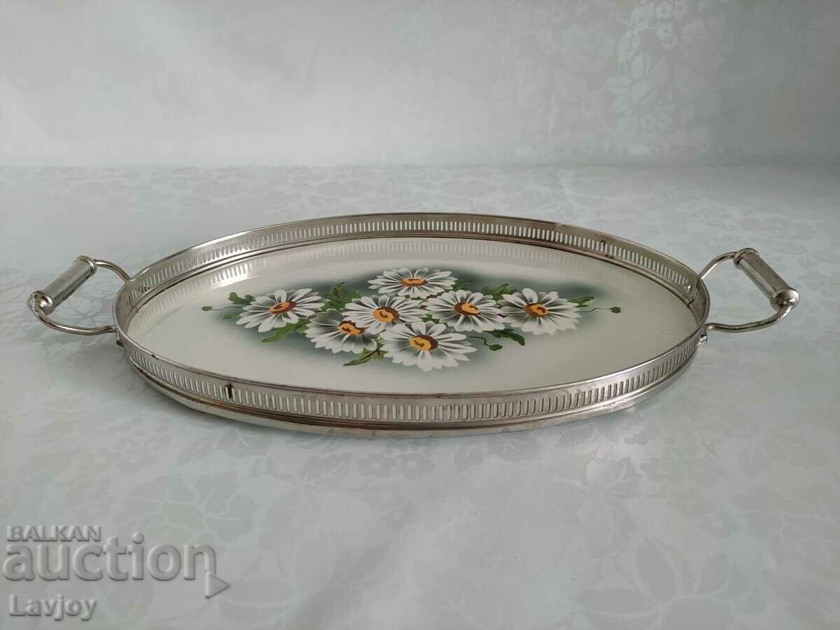 Auction Old porcelain tray Auction Old porcelain tray