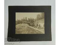 Παλιά μεγάλη φωτογραφία - Bobov dol - κατασκευή του σιδηροδρόμου στενού εύρους