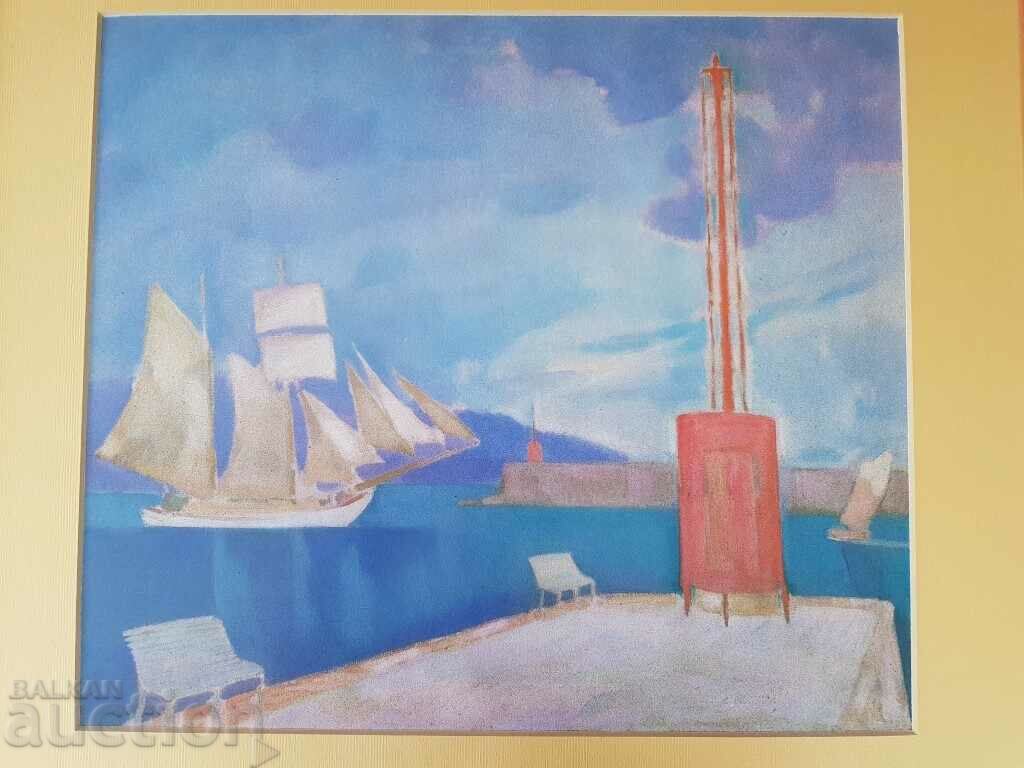 Auction Reproduction landscape The Port of Kalamata, 1911. Auction Reproduction landscape The Port of Kalamata, 1911.