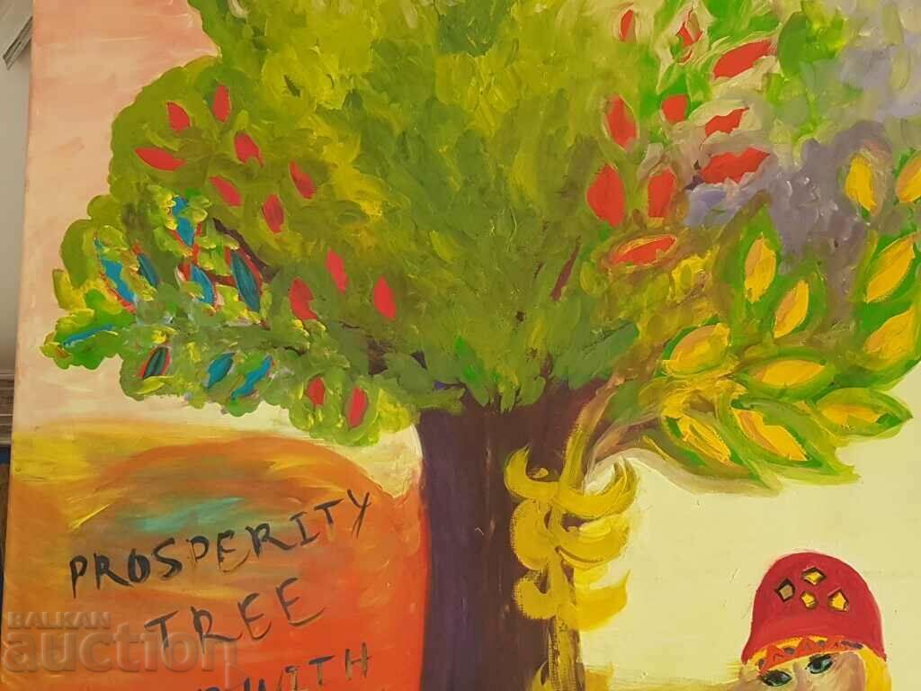 Large painting Tree of Prosperity symbolism oil - 6 Large painting Tree of Prosperity symbolism oil - 6