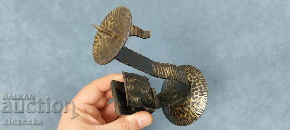 Old candlestick - Wrought iron - 6 Old candlestick - Wrought iron - 6