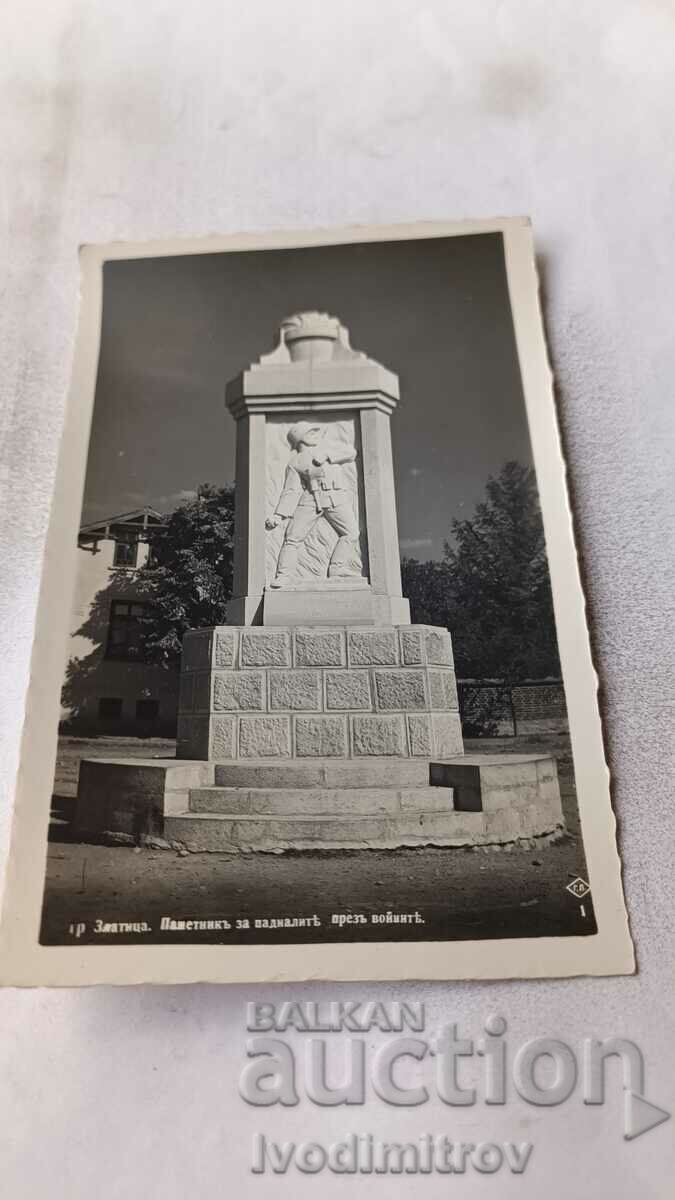 P K Zlatitsa Monumentul celor căzuți în războaiele din 1936