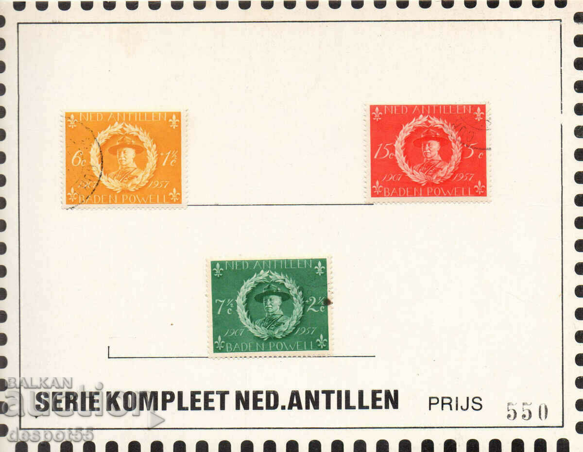1957. Ολλανδικές Αντίλλες. 50η επέτειος του Προσκοπισμού.