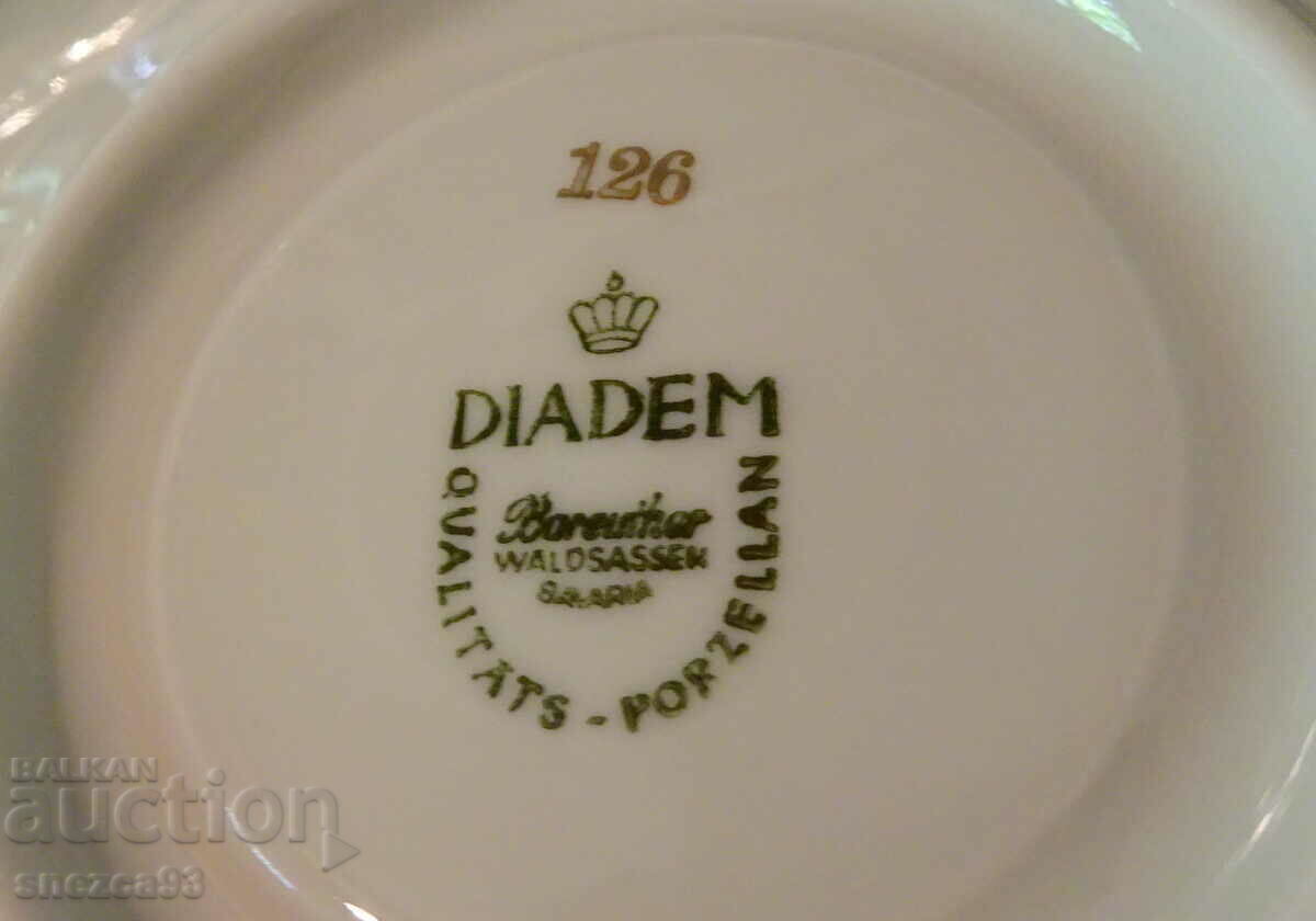 Auction Bavarian porcelain plate Bereuther, gold Auction Bavarian porcelain plate Bereuther, gold