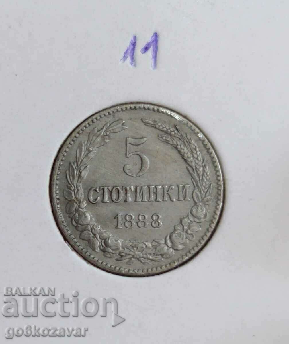 Bulgaria 5 cent 1888 Collection Rare! - 5 Bulgaria 5 cent 1888 Collection Rare! - 5
