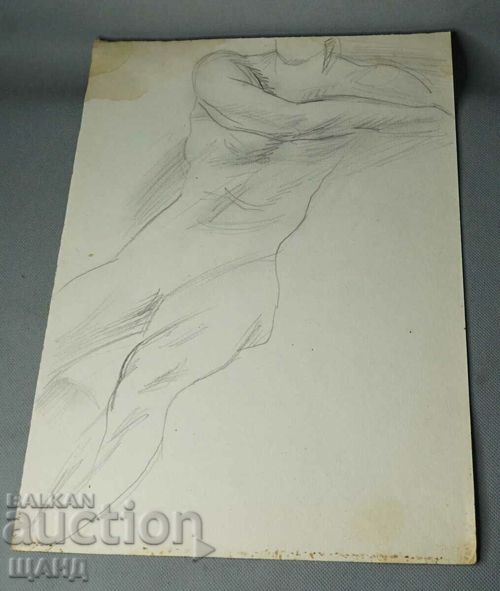 Ερωτικό γυμνό σώμα με μολύβι Old Master