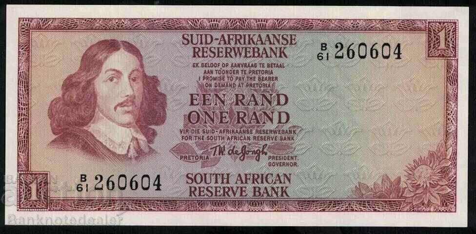 South African Reserve Bank 1 Rand 1975 Unc Pick 115 Ref 0604