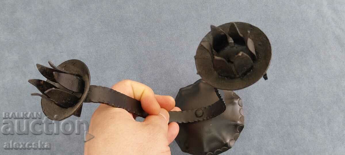 Old candlestick - Wrought iron - 6 Old candlestick - Wrought iron - 6