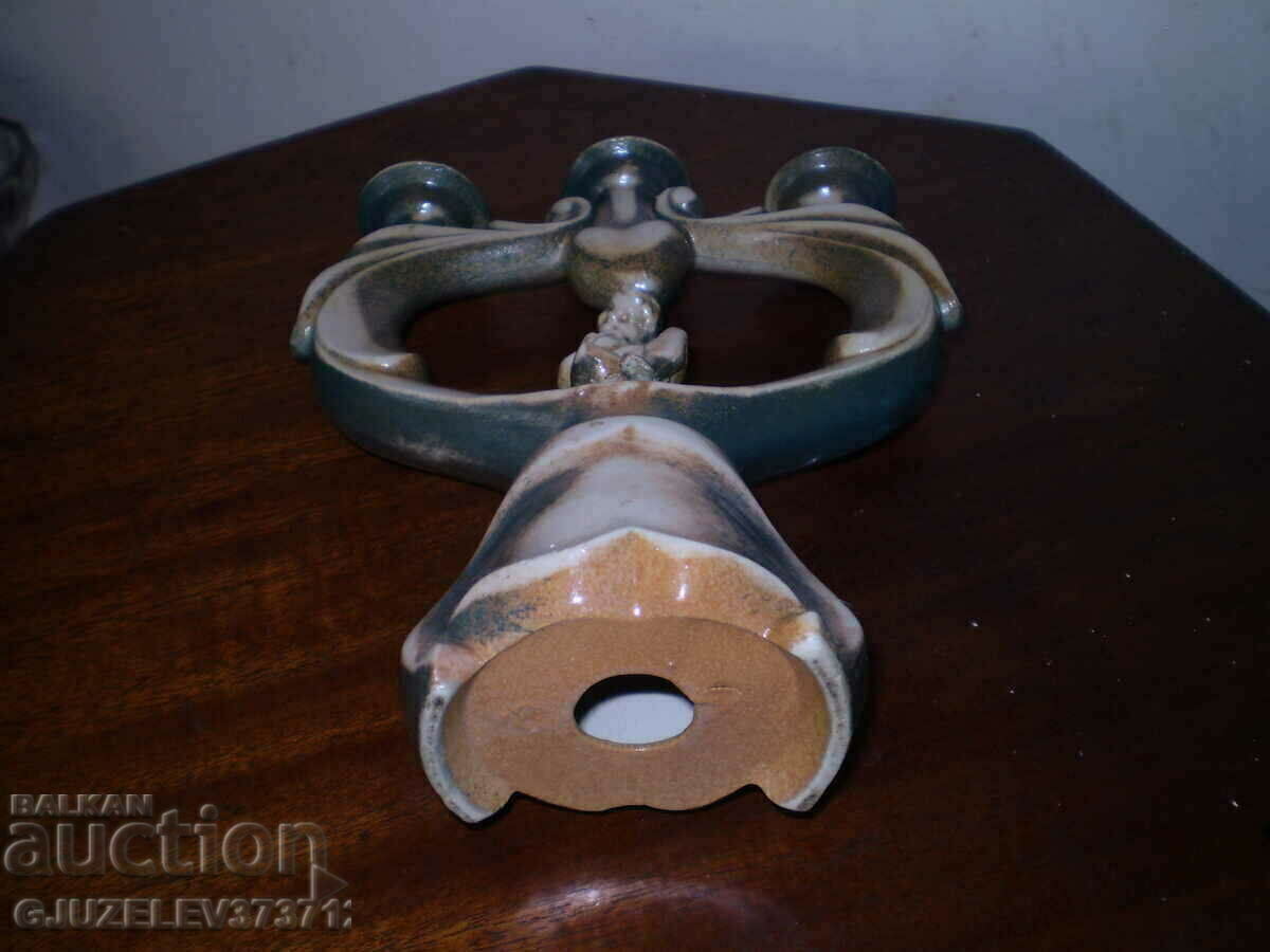 Retro candlestick with a child figurine, colored ceramics - 7 Retro candlestick with a child figurine, colored ceramics - 7