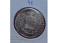 Австрия 20 кройцера 1819г Сребро Топ монета !