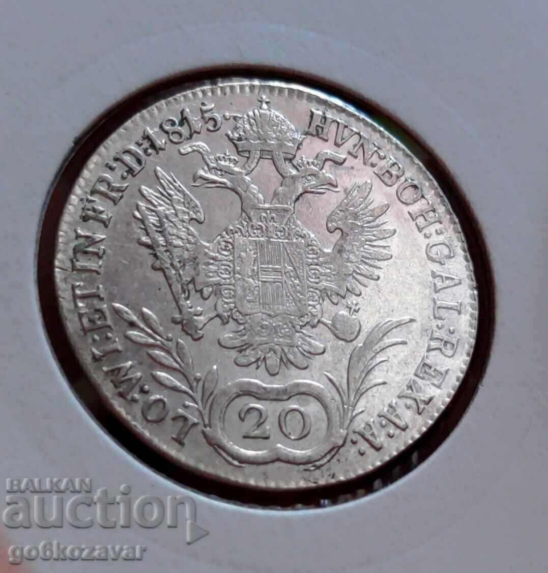 Austria 20 Kreuzer 1815 Silver Top coin! with price 65.00 BGN | € 33.23
