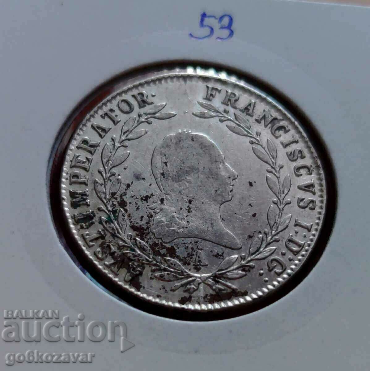 Austria 20 Kreuzer 1815 Silver Top coin!