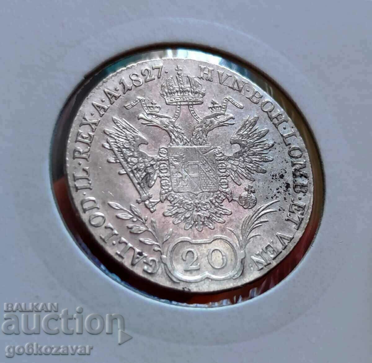 Delivery of Austria 20 Kreuzer 1827 Silver Top coin!