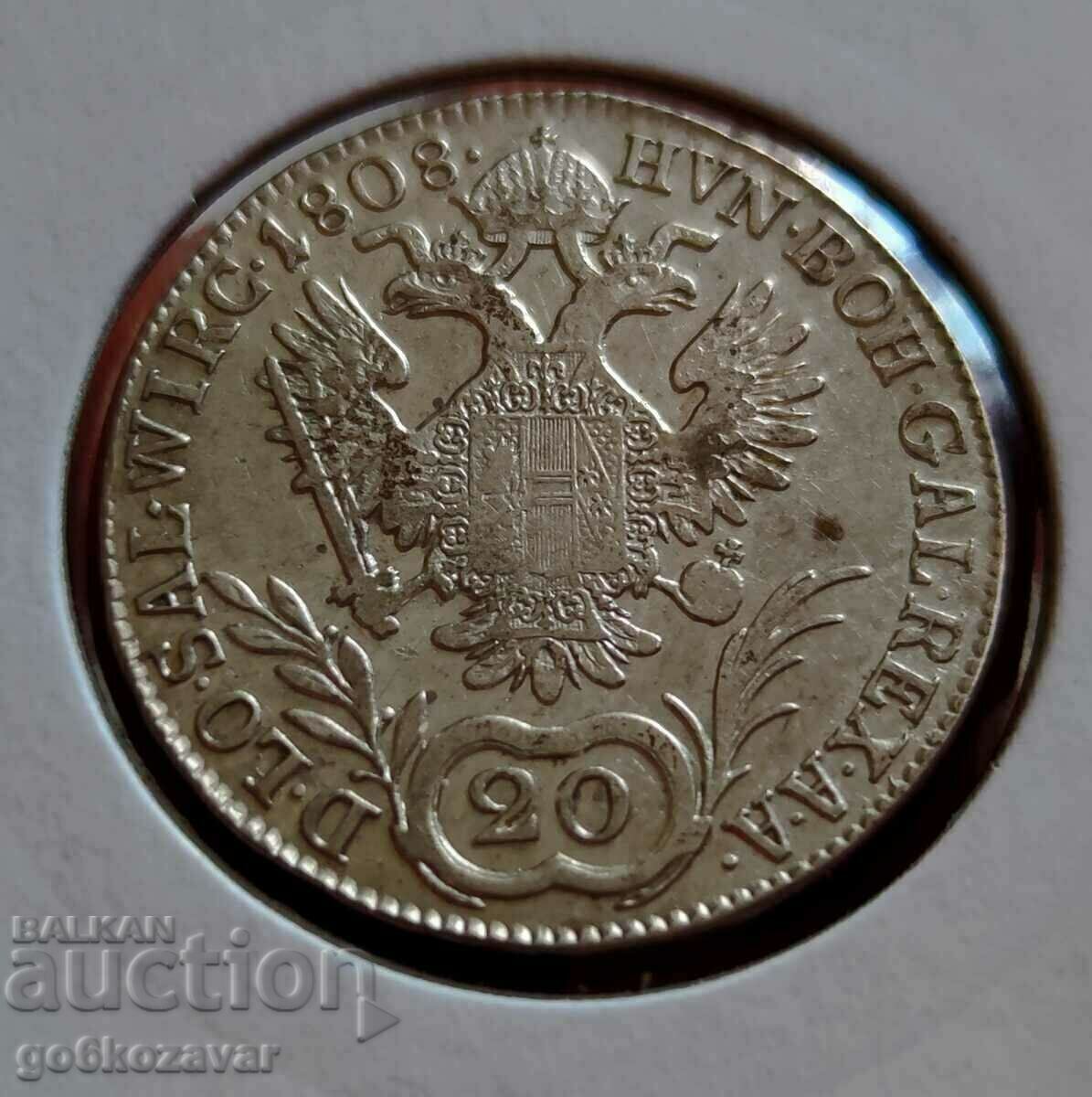 Delivery of Austria 20 Kreuzer 1808 Silver Top coin!