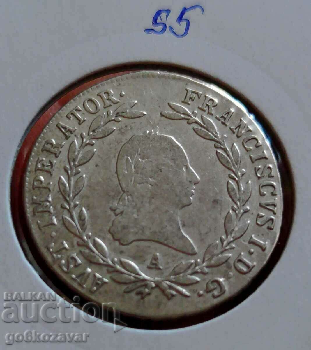 Austria 20 Kreuzer 1808 Silver Top coin!