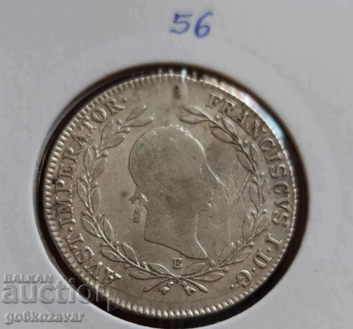 Auction  Austria 20 Kreuzer 1830 Silver Top coin!