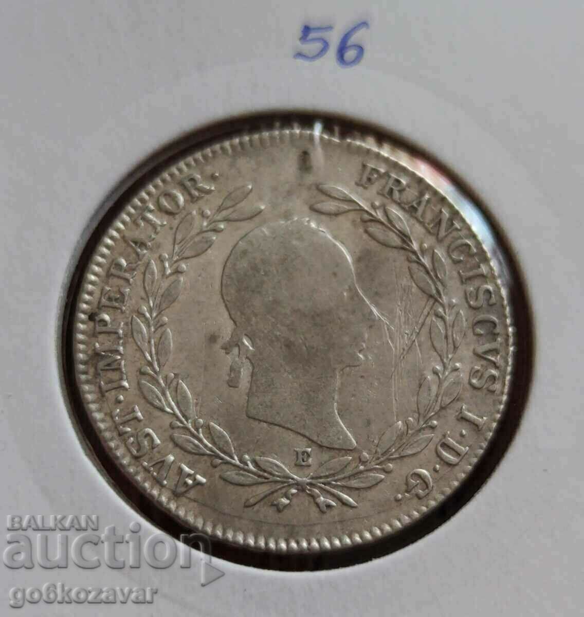 Austria 20 Kreuzer 1830 Moneda de argint Top!